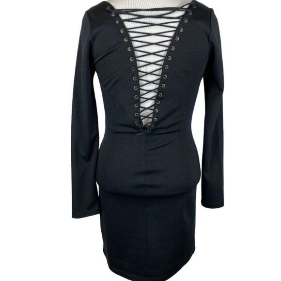 BB Dakota black lace up dress - Picture 2 of 8